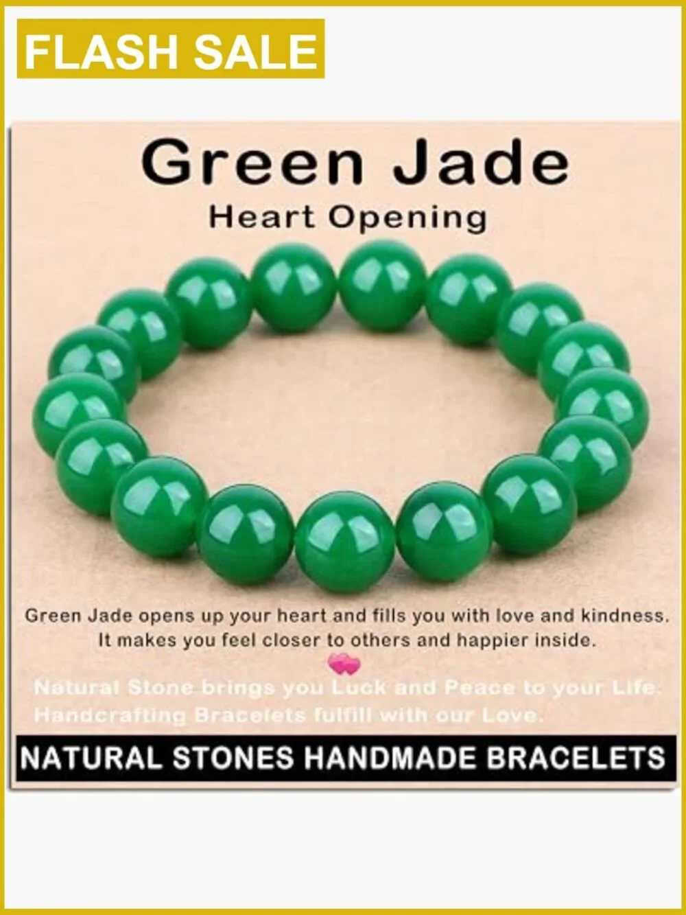 Natural Gemstone Stretch Elastic Bracelet Healing Reiki Unisex